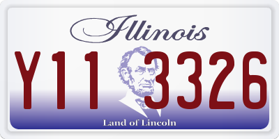 IL license plate Y113326