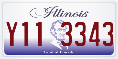 IL license plate Y113343