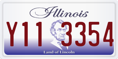 IL license plate Y113354