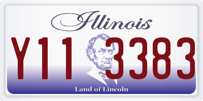 IL license plate Y113383