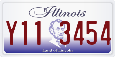 IL license plate Y113454