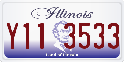IL license plate Y113533