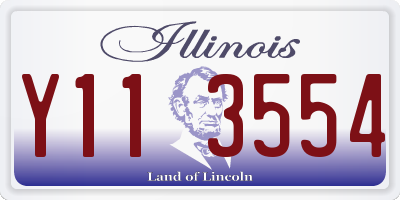 IL license plate Y113554