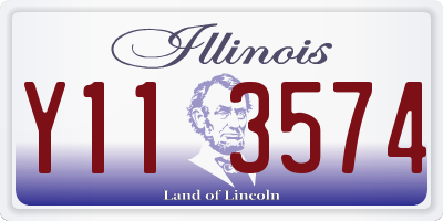 IL license plate Y113574