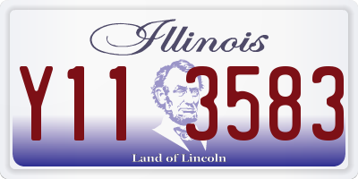 IL license plate Y113583