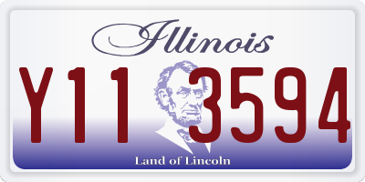 IL license plate Y113594