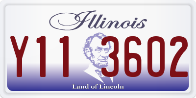 IL license plate Y113602