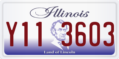 IL license plate Y113603
