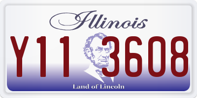 IL license plate Y113608