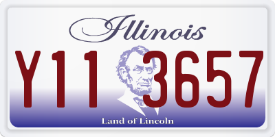 IL license plate Y113657