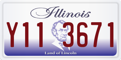 IL license plate Y113671