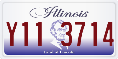 IL license plate Y113714