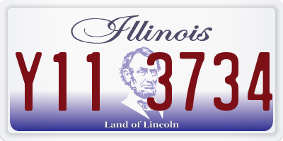 IL license plate Y113734