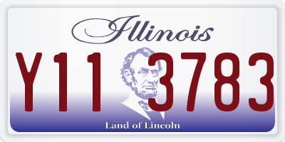 IL license plate Y113783