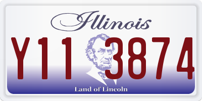 IL license plate Y113874