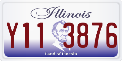 IL license plate Y113876