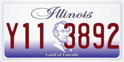 IL license plate Y113892