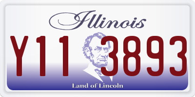 IL license plate Y113893