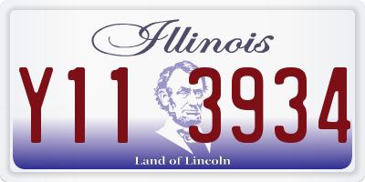 IL license plate Y113934