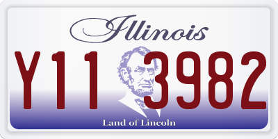 IL license plate Y113982
