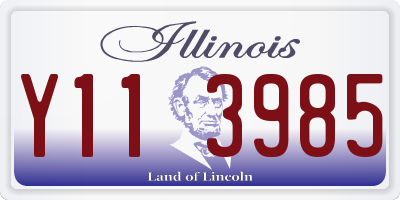 IL license plate Y113985