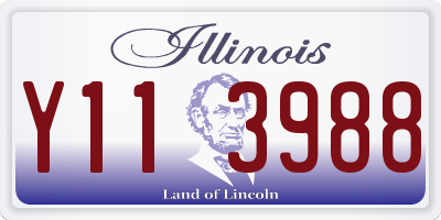 IL license plate Y113988