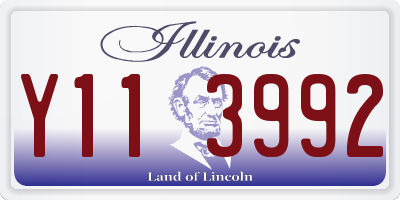 IL license plate Y113992