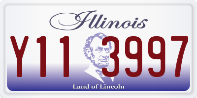 IL license plate Y113997