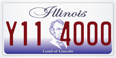 IL license plate Y114000