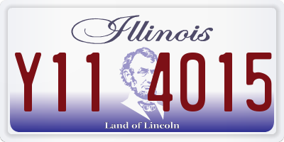 IL license plate Y114015