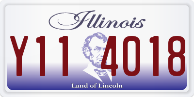 IL license plate Y114018