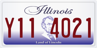 IL license plate Y114021