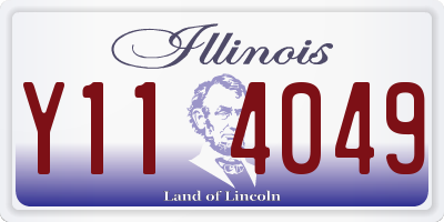 IL license plate Y114049
