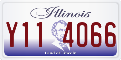 IL license plate Y114066