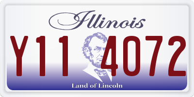 IL license plate Y114072