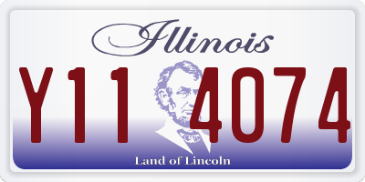 IL license plate Y114074
