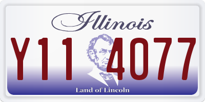 IL license plate Y114077