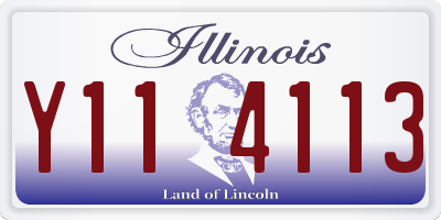 IL license plate Y114113