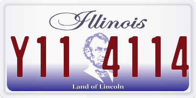 IL license plate Y114114
