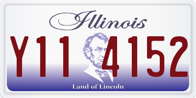 IL license plate Y114152