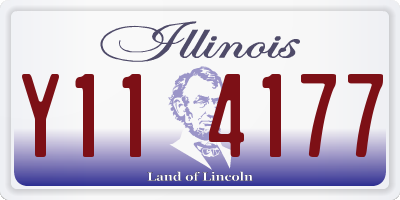 IL license plate Y114177