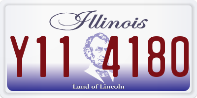IL license plate Y114180