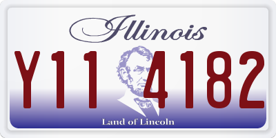 IL license plate Y114182