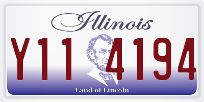 IL license plate Y114194