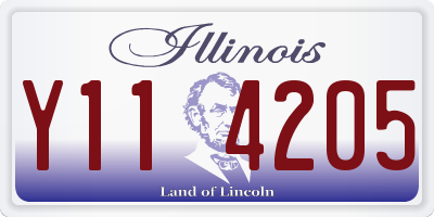 IL license plate Y114205