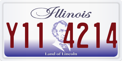 IL license plate Y114214