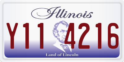 IL license plate Y114216
