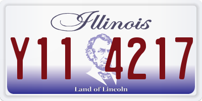 IL license plate Y114217
