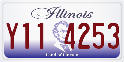 IL license plate Y114253