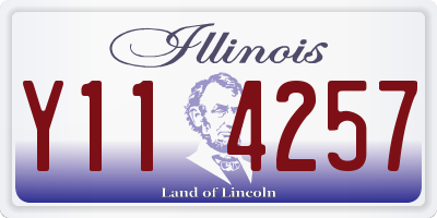 IL license plate Y114257